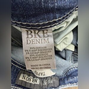 BKE Mason Taper Jeans Men’s 29L Dark Wash Blue Stretch Denim